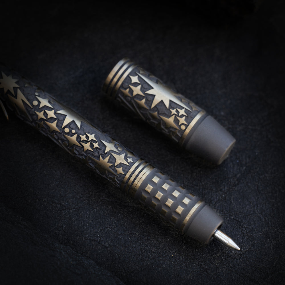 Titanium TechLiner Grid Pen -- Galaxy LE (Matte TRD / Bronze Ano)