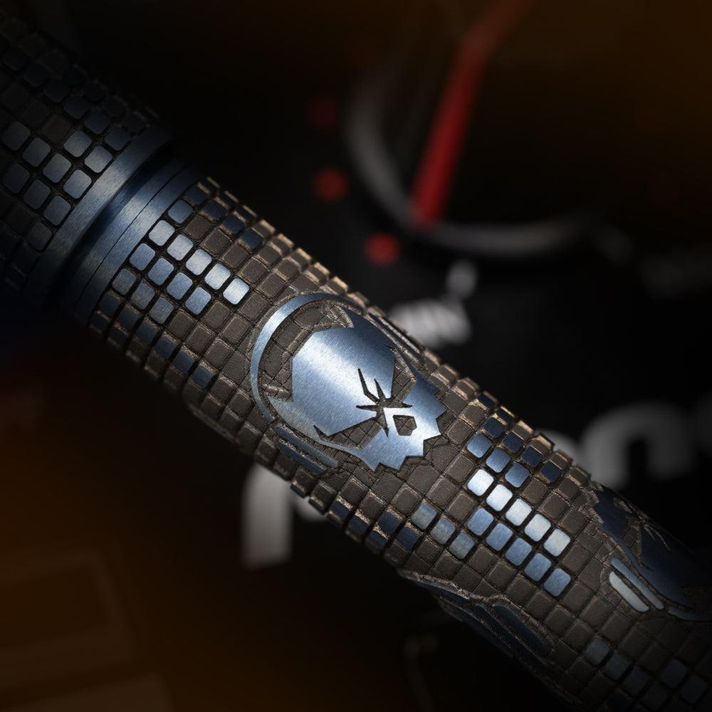 Titanium TechLiner Grid Pen -- Ladetta (Oil Slick Blue)